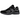 New Balance 2002R Black Dark Grey sneakers i profiltilstand, der fremviser sort mesh-overdel, grå læderdetaljer og en stødabsorberende hvid sål