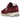 New Balance 2002R Bordeaux sneakers set fra siden med rødlig overdel, grå detaljer, N-logo, snørebånd og hvid mellemsål med stødabsorbering