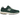 New Balance 2002R Nightwatch Green sneakers i en dynamisk vinklet profilvisning med mørkegrøn ruskindsoverdel, hvide detaljer og N-logo.