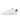 Adidas Stan Smith Core White New Navy sneakers i profil med hvid læderoverdel, blå hælforstærkning og klassisk gummisål