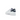 Adidas Stan Smith Core White New Navy sneakers sideprofil med hvid læderoverdel, mørkeblå hælkappe og de klassiske tre perforerede striber