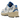 New Balance 530 White Blue Oasis sneakers set fra siden med hvid mesh-overdel, blå detaljer, klassiske snørebånd og stødabsorberende sål