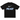 Palace x Nike Font Swoosh T-shirt Black sneakers frontbillede med hvidt Palace-logo og Nike Swoosh trykt på brystet af en sort bomuldstrøje