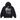 Supreme MM6 Maison Margiela Eagle Zip Up Hooded Sweatshirt Black sneakers frontvisning med lynlås, hætte og grafisk ørneprint på sort stof