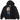 Supreme MM6 Maison Margiela Eagle Zip Up Hooded Sweatshirt Black sneakers viser frontprofil af den sorte hættetrøje med synligt logo og lynlåsdetalje