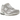 New Balance 2002R Rain Cloud Grey Matter White Green sneakers i en sideprofil der viser ruskindsoverlays, hvide detaljer og en grå sål