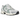 New Balance 530 Silver Metallic Mosaic Green sneakers set fra siden med sølvfarvet mesh-overdel, grønne detaljer og klassisk hvid mellemsål.