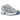 New Balance 740v2 White Ice Blue Sea Lime sneakers i en vinklet visning med hvid mesh, lyseblå detaljer og kontrasterende limegrønne logoer