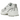 New Balance 740v2 White Silver Reflection sneakers i en vinklet visning med hvide mesh-detaljer, sølvfarvede overlays og klassisk N-logo