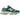 New Balance 9060 New Spruce Angora sneakers i en skrå vinkel med grøn ruskindsoverdel, hvide detaljer og chunky hvid mellemsål