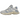 New Balance 9060 Pearl Grey Linen sneakers i en vinklet visning med grå ruskindsoverdel, cremefarvede detaljer og en chunky dæmpet mellemsål