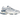 New Balance 9060 Pearl Grey Dark Shoreline Blue sneakers set fra siden med en chunky grå sål, ruskindspaneler og mørkeblå logodetaljer.