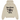 Broken Planet Heartless Love Hoodie Bone White hættetrøje frontbillede i beige bomuld med rød hjertegrafik og hvidt brandlogo på brystet