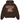 Broken Planet Out Of Service Hoodie Brown sneakers front view, der viser hættetrøje med brun tekst og grafik foran på brystet i et klassisk snit.