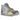 Nike Air Trainer 1 SP Travis Scott Grey Haze sneakers i vinkelret visning med grå ruskind og karakteristisk omvendt swoosh
