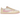 Jordan 1 Retro Low OG SP Travis Scott Shy Pink sneakers i sideprofil med pink swoosh, hvid læderoverdel og brune detaljer
