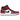 Jordan 1 Mid Chicago Toe sneakers i et klassisk sideprofil med rød, hvid og sort læderoverdel samt hvid mellemsål