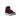 Jordan 1 Retro High Black Satin Gym Red Black sneakers i sideprofil med sort satin og røde læderdetaljer samt snørebånd