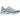 ASICS Gel-NYC White Blue Coast sneakers i vinkelret visning med hvid mesh, blå detaljer og klassiske snørebånd