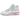 Jordan 4 Retro Valentine's Day sneakers i en vinklet profil med rød læderoverdel og hvide snørebånd