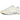 Nike Air Max 1 White Alabaster sneakers i en vinkel med hvid overdel i mesh og gule detaljer på sål og logo