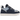 UGG Lowmel Dark Indigo Sea Salt sneakers i sideprofil med mørkeblå overdel og snørebånd