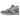 Nike Air Trainer 1 SP Travis Scott Grey Haze sneakers i sideprofil med grå overdel, blå snørebånd og karakteristisk swoosh