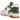 New Balance 550 White Nori sneakers i sideprofil med hvid og grøn læderoverdel, perforeret tåboks og klassisk N-logo på siden