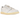 Jordan 1 Retro Low OG Rabbit Floral Swoosh sneakers i et vinklet udsnit med hvid læderoverdel og blomstret swoosh