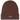 Supreme Mohair Beanie FW24 Brown hue set forfra, fremstillet i et mørkebrunt, vamset mohair-materiale med synlig tekstur og strikket logo på opslaget.