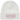 Supreme New Era Box Logo Beanie FW25 White sneakers front view af hvid strikket hue med tydeligt rødt Supreme Box Logo på opslaget