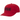 Supreme Splatter 6-Panel Red sneakers set forfra med rød base, sort farvestænk-mønster, broderet logo foran og justerbar rem bagpå