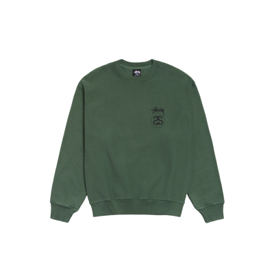 Stussy Stock Link Crew Pigment Dyed Pine