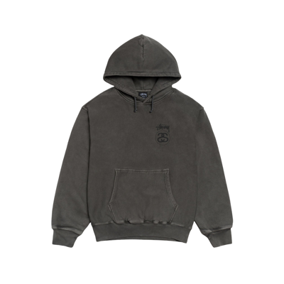 Stussy Stuck Link Hoodie Pigmeny Dyed Black