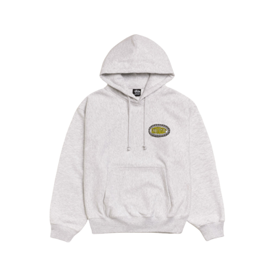 Stussy Tile Oval Hoodie Ash Heather