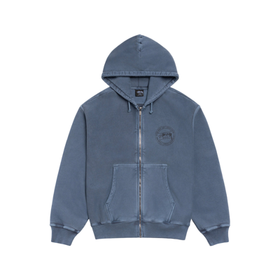 Stussy Wear Zip Hoodie Navy Pigment Dyed