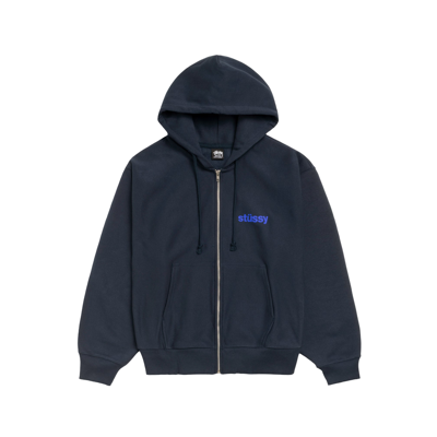 Stussy Built Tough Zip Hoodie Navy