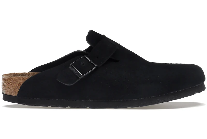 Birkenstock Boston Black Suede