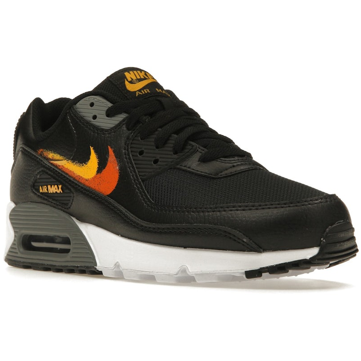 Thumbnail af Nike Air Max 90 Spray Paint Swoosh Black University Gold 2
