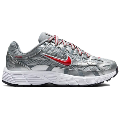 Nike P-6000 Metallic Silver Cool Red