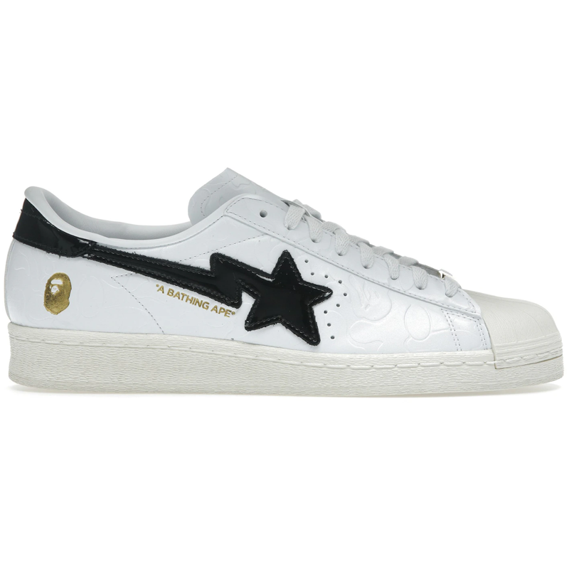 Adidas Superstar Vintage Bape White Black