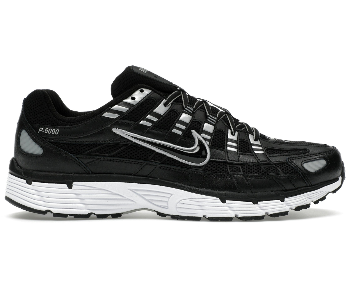 Nike P-6000 Black White Metallic Silver