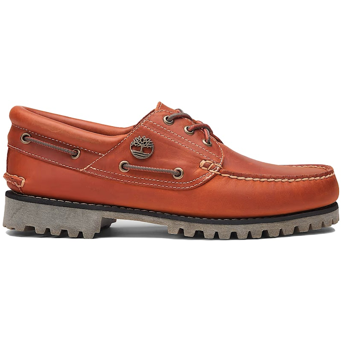 Timberland 3-Eye Lug Handsewn Boat Shoe Orange
