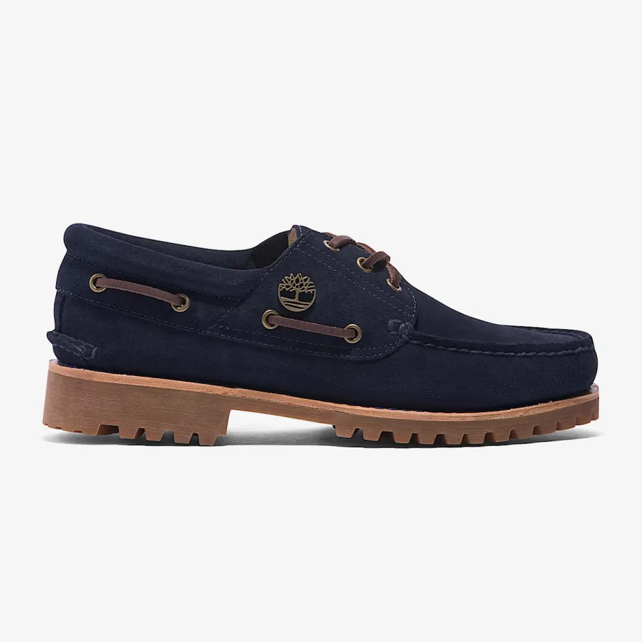 Timberland Authentic 3 Eye Boat Shoe Dark Blue Suede