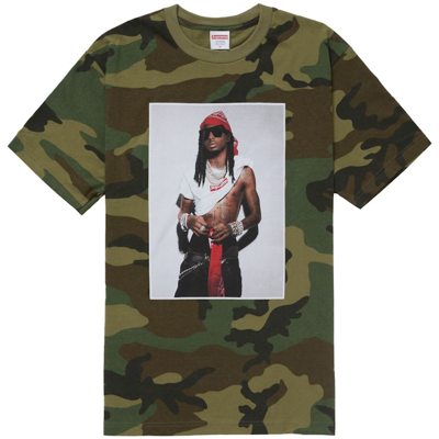 Supreme Playboi Carti Tee Woodland Camo