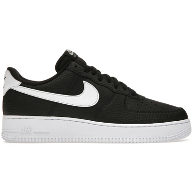 Nike Air Force 1 Low 07 Black White Pebbled Leather