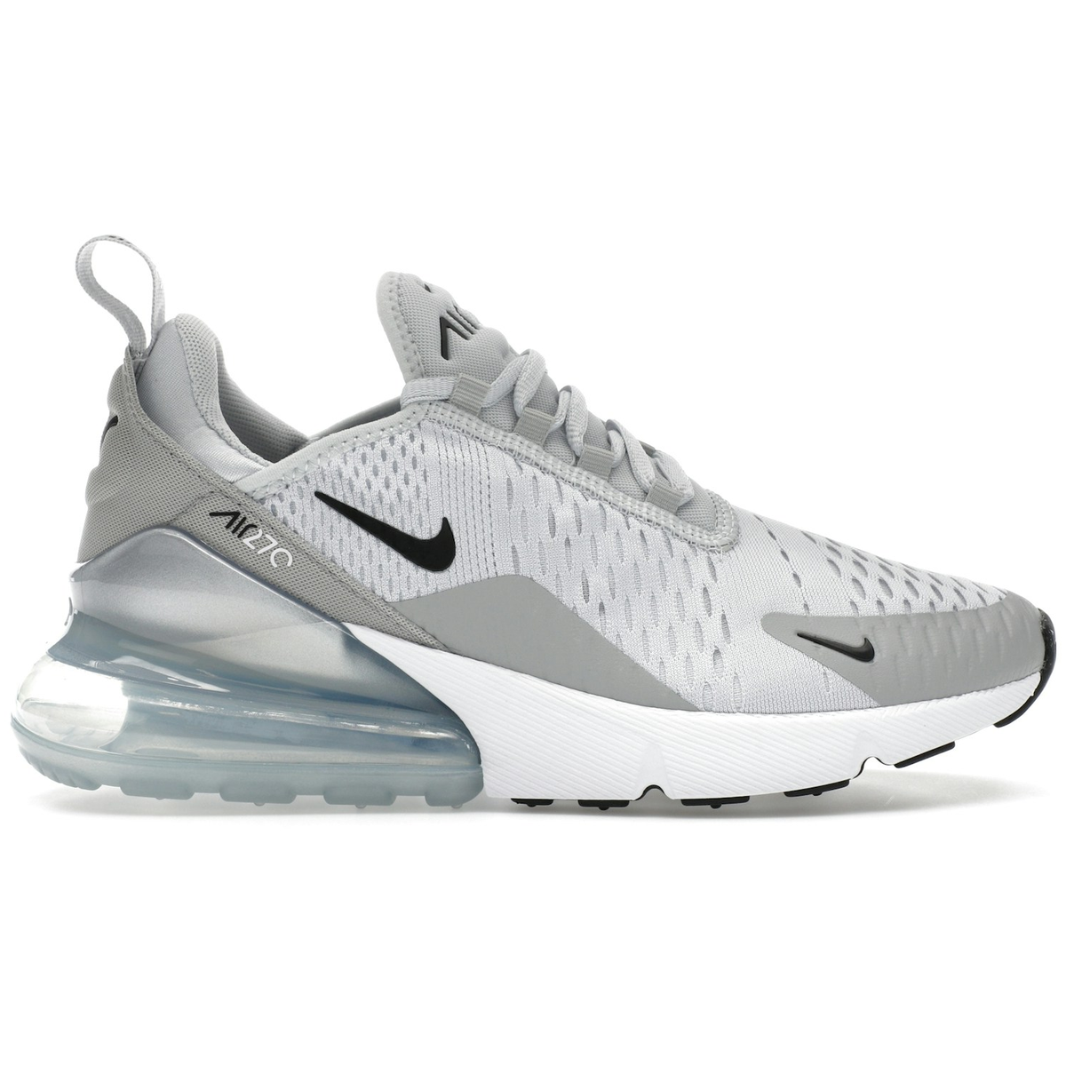 Nike Air Max 270 Pure Platinum Light Smoke Grey Metallic Silver Black