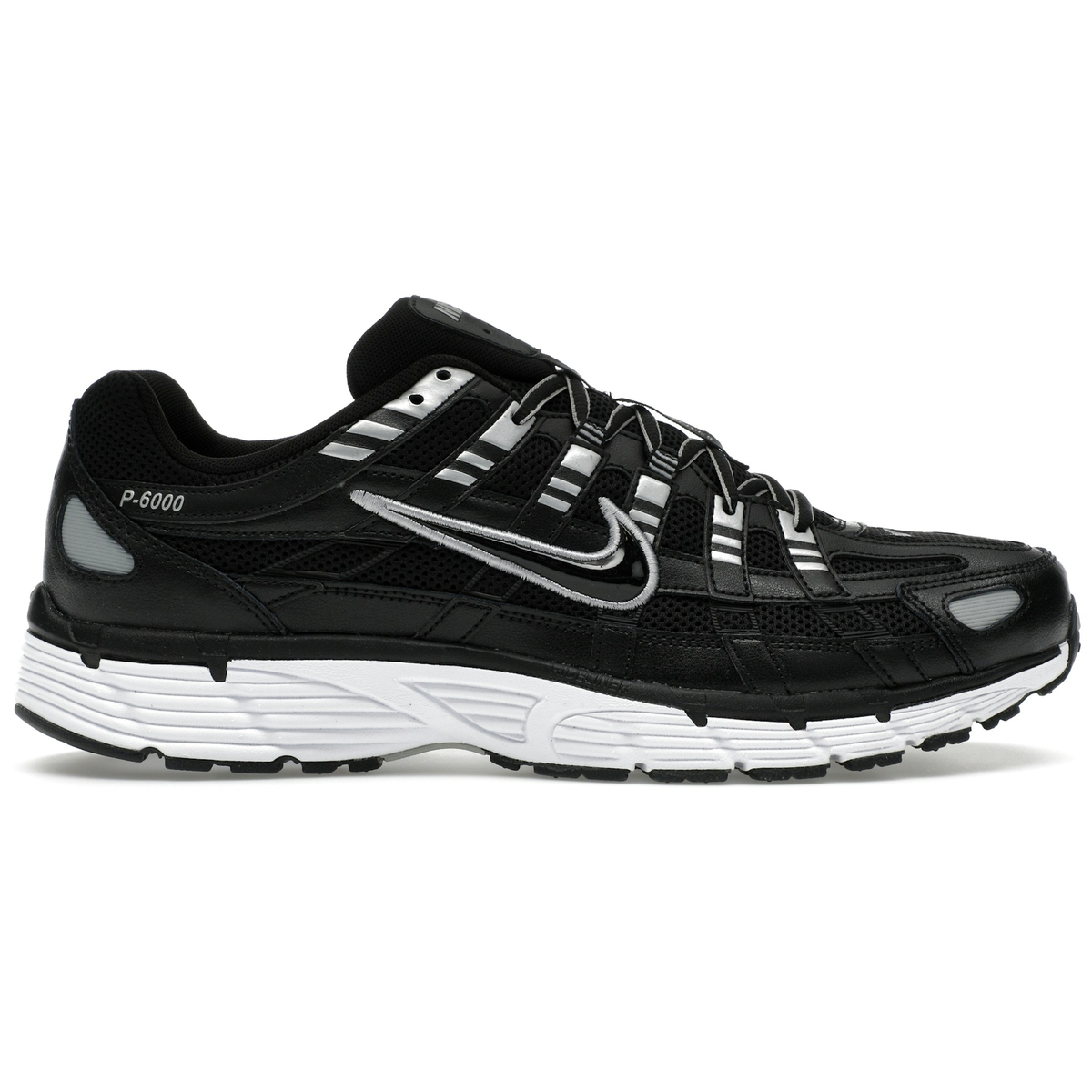 Nike P-6000 Black White Metallic Silver