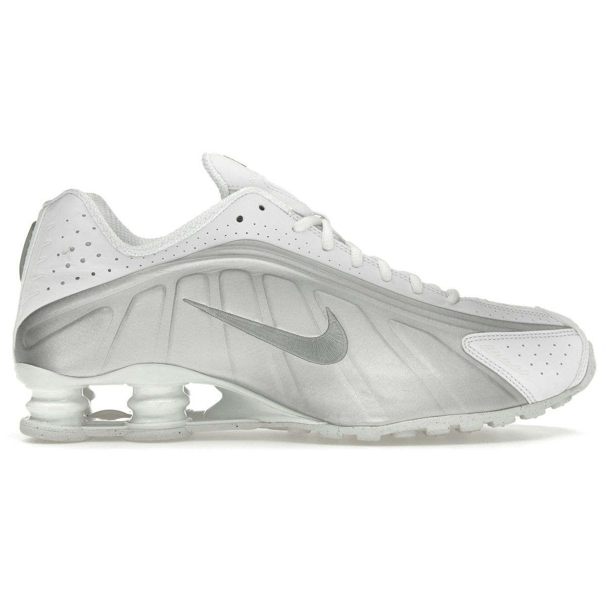 Nike Shox R4 White Bright Crimson Metallic Silver