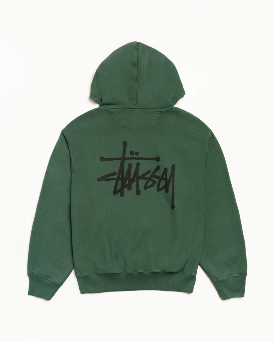 Thumbnail af Stussy Basic Stussy Zip Hoodie Pine Pigment Dyed 2
